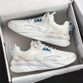 Men's Low-Top High-Top Sneakers - White/Black/Beige/Grey/Green - Lace-Up Breathable Fabric Upper & PVC Sole - PU Cushioned - Versatile Casual, thletic & Formal Shoes - Minimalist Durable Footwear for Casual ttire, Shoes For Men, Trainers, Mens White Trainers, Comfortable Shoes For Men, White Sneakers For Men, Trainers For Men, Mens White Shoes For Men, White Trainers Men, Casual Shoes For Men, Shows For Men, Breathable Shoes For Men, Mens Fashion Shoes, Stylish Shoes For Men,