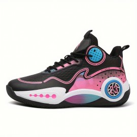 Men'S Casual Sports Basketball Shoes | Strong Grip, Shock Absorption and Rebound, Outdoor Use, Upper, Rubber Sole, Lace Closure, Round Toe, All-Season