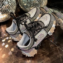 Shoes for Women Spring New Style Full Sparkling Women's Sports Casual Shoes Non-Slip Sneakers, Casual Footwear, Walking Shoes, Stylish Footwear, Fashion Sneakers, Comfortable Soles, Lightweight Footwear, Lowtop Shoes, Easyon Sneakers, Plus Size