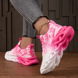 Women'S Breathable Mesh Running Shoes | Lightweight Non-Slip Casual Sports Shoes, All-Season, Mid-Top, Solid Color, Fabric Upper, Superfine Fiber Inner, Rubber Insole, Sole, Women Shoes, Sneakers