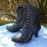Mid-Calf Women's Boots with High Chunky Heel, European Style Riding Boots