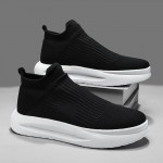 New Summer Versatile Fashionable Men'S Shoes | Niche and Unique, Upper, Rubber Sole, Fabric Insole, Slip-On Closure, Round Toe, Low Top Design