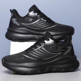 Sports Shoes Mesh Running Shoes Men'S | Same Style Trendy Color Matching, Thick Sole, Breathable, Mid-Top Design, All-Season
