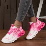 Women'S Breathable Mesh Running Shoes | Lightweight Non-Slip Casual Sports Shoes, All-Season, Mid-Top, Solid Color, Fabric Upper, Superfine Fiber Inner, Rubber Insole, Sole, Women Shoes, Sneakers