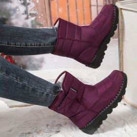 Women's High Quality Non-Slip Winter Snow Boots with Thickened Warm - Heavy-Duty Mid-Calf Outdoor Boots Suitable for Ice, Snow, Slush & Urban Commuting - Sole & Closure (Northeast Design)
